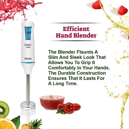 Inalsa Robot 4.0 SS Hand Blender, 400W (White and Blue) Inalsa Robot 4.0 SS Hand Blender, 400W (White and Blue)